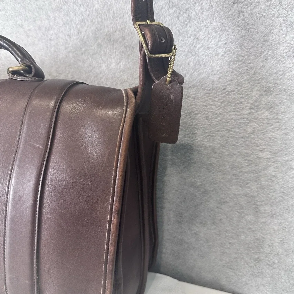 COACH Vintage Briefcase Essex Bag 5275 Mahogany Brown Leather Metropolitan USA